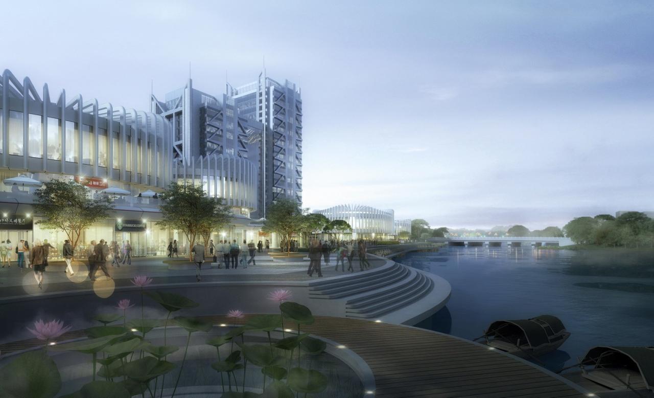 BIM建筑|兰花阁 :‘城市山谷’中的滨河商街 / UUA BIM建筑|兰花阁 :‘城市山谷’中的滨河商街 / UUA