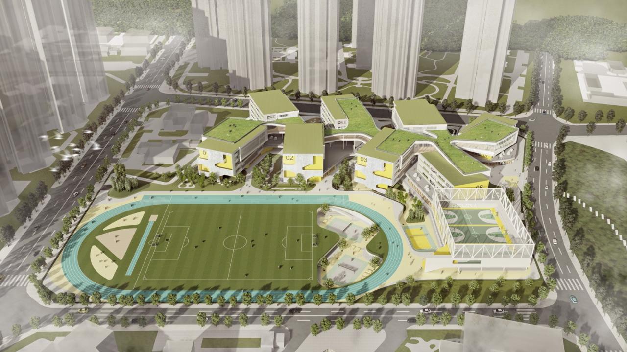 BIM建筑|天府新区海洋路中学 / MAT 超级建筑事务所 BIM建筑|天府新区海洋路中学 / MAT 超级建筑事务所