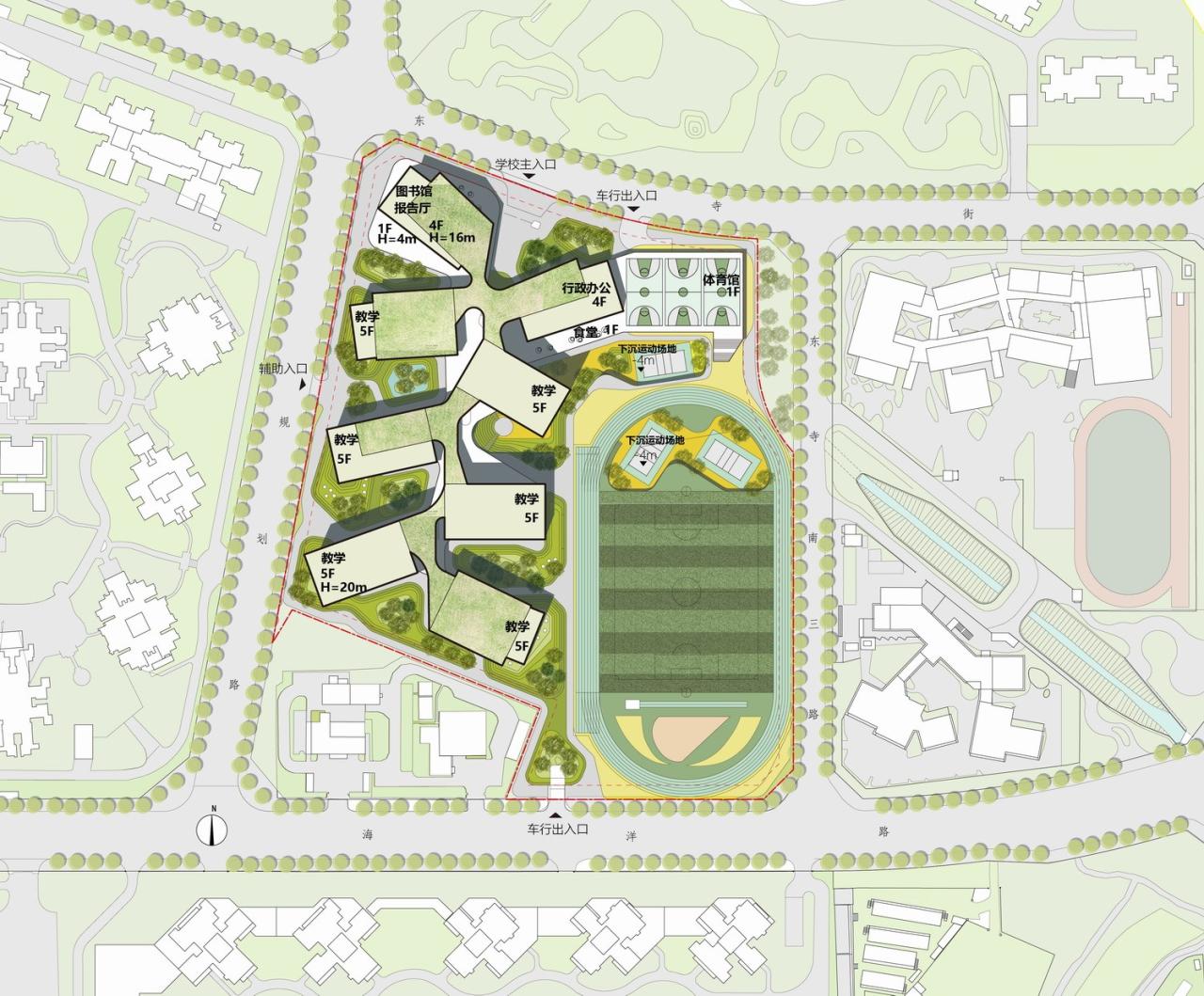 BIM建筑|天府新区海洋路中学 / MAT 超级建筑事务所 BIM建筑|天府新区海洋路中学 / MAT 超级建筑事务所