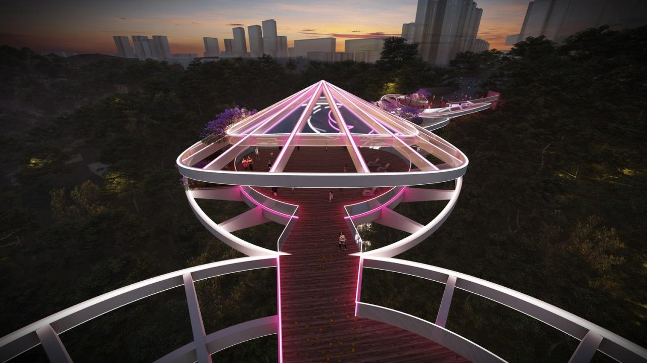 BIM建筑|重庆市北碚区西南大学人行景观桥项目 / 林聪建筑设计工作室 BIM建筑|重庆市北碚区西南大学人行景观桥项目 / 林聪建筑设计工作室