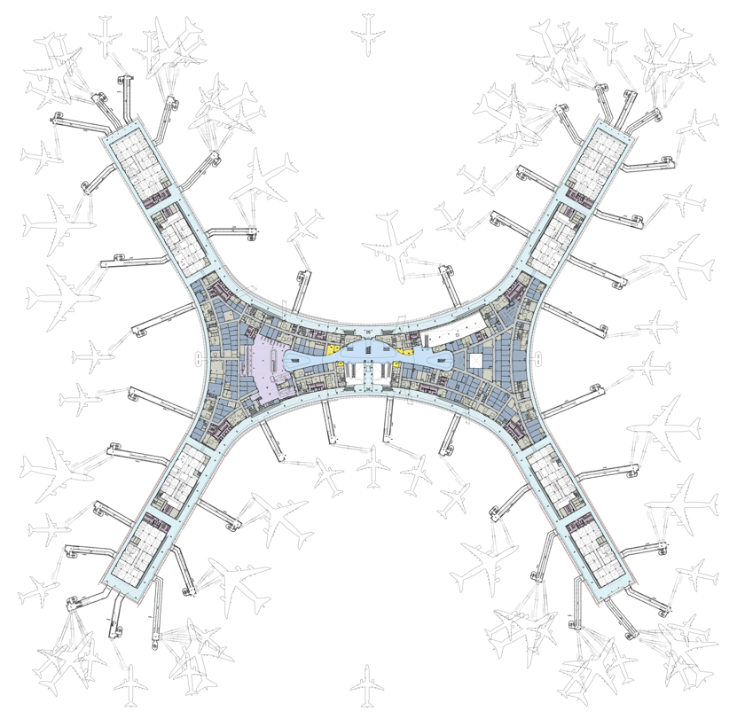 BIM建筑|航空建筑新标杆:深圳宝安国际机场卫星厅 / GDAD、Aedas、兰德隆与布朗 BIM建筑|航空建筑新标杆:深圳宝安国际机场卫星厅 / GDAD、Aedas、兰德隆与布朗