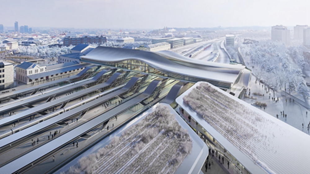 BIM建筑|扎哈工作室设计维尔纽斯火车站横跨桥 BIM建筑|扎哈工作室设计维尔纽斯火车站横跨桥