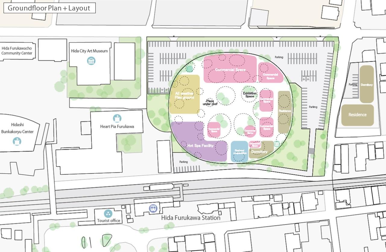 BIM建筑|日本飞驒古川站东区中心设计方案 / 藤本壮介建筑事务所 BIM建筑|日本飞驒古川站东区中心设计方案 / 藤本壮介建筑事务所