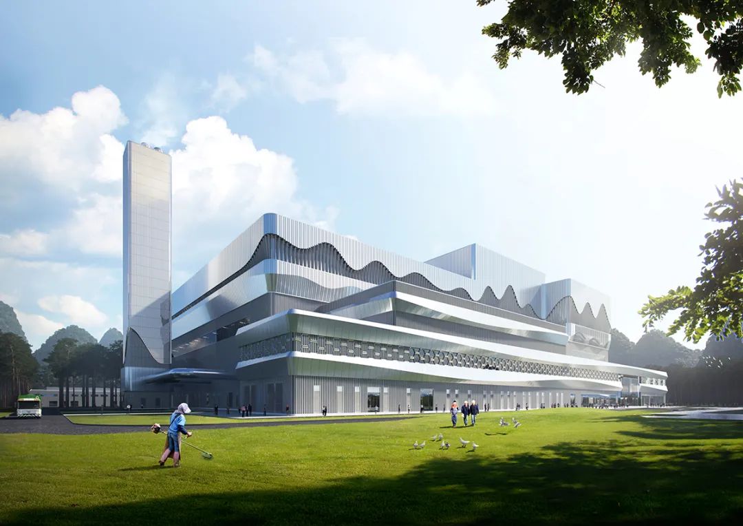 BIM建筑|南宁市双定循环经济产业园生活垃圾焚烧发电厂/ UUA BIM建筑|南宁市双定循环经济产业园生活垃圾焚烧发电厂/ UUA