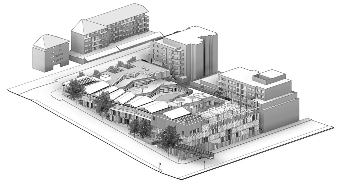 BIM建筑|Ultimo 公立小学/ DesignInc+ Lacoste + Stevenson + bmc2 architectes BIM建筑|Ultimo 公立小学/ DesignInc+ Lacoste + Stevenson + bmc2 architectes