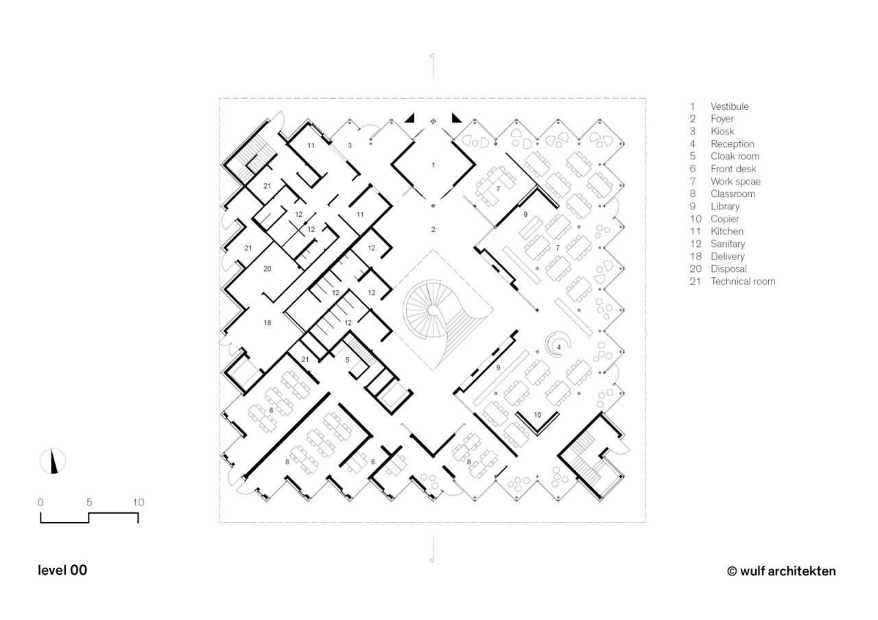 BIM建筑|旋转45度,校园食堂与媒体中心 / wulf architekten BIM建筑|旋转45度,校园食堂与媒体中心 / wulf architekten