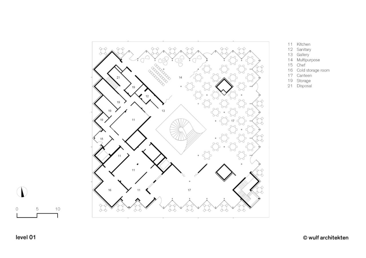 BIM建筑|旋转45度,校园食堂与媒体中心 / wulf architekten BIM建筑|旋转45度,校园食堂与媒体中心 / wulf architekten