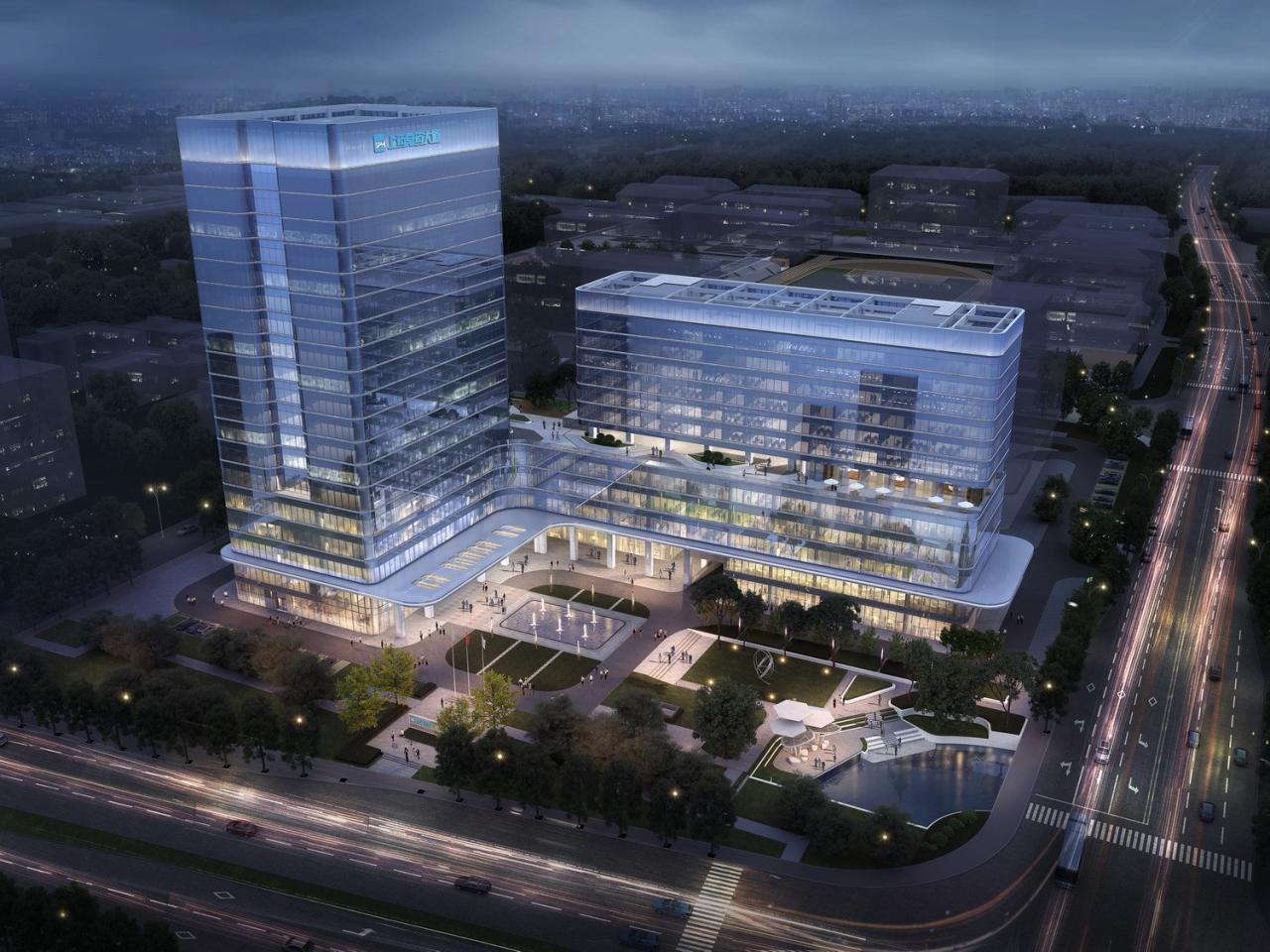 BIM建筑|龙头药企公园式总部办公·上药常药商务中心 / 简和建筑 BIM建筑|龙头药企公园式总部办公·上药常药商务中心 / 简和建筑