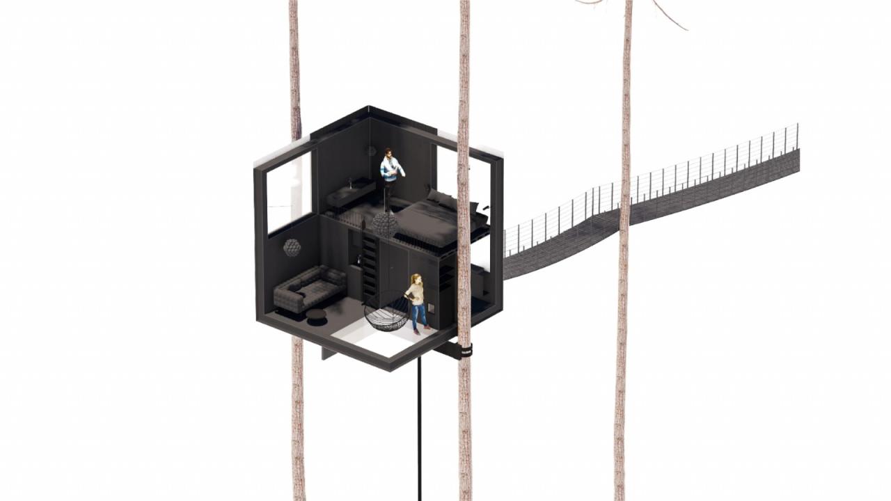 BIM建筑|树顶酒店“生物圈” / BIG BIM建筑|树顶酒店“生物圈” / BIG