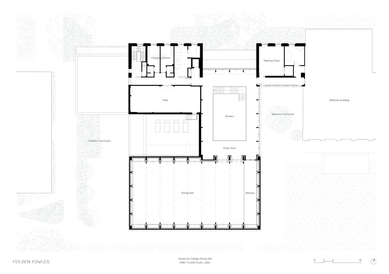 BIM建筑|复古绿釉,剑桥大学食堂 / Feilden Fowles BIM建筑|复古绿釉,剑桥大学食堂 / Feilden Fowles