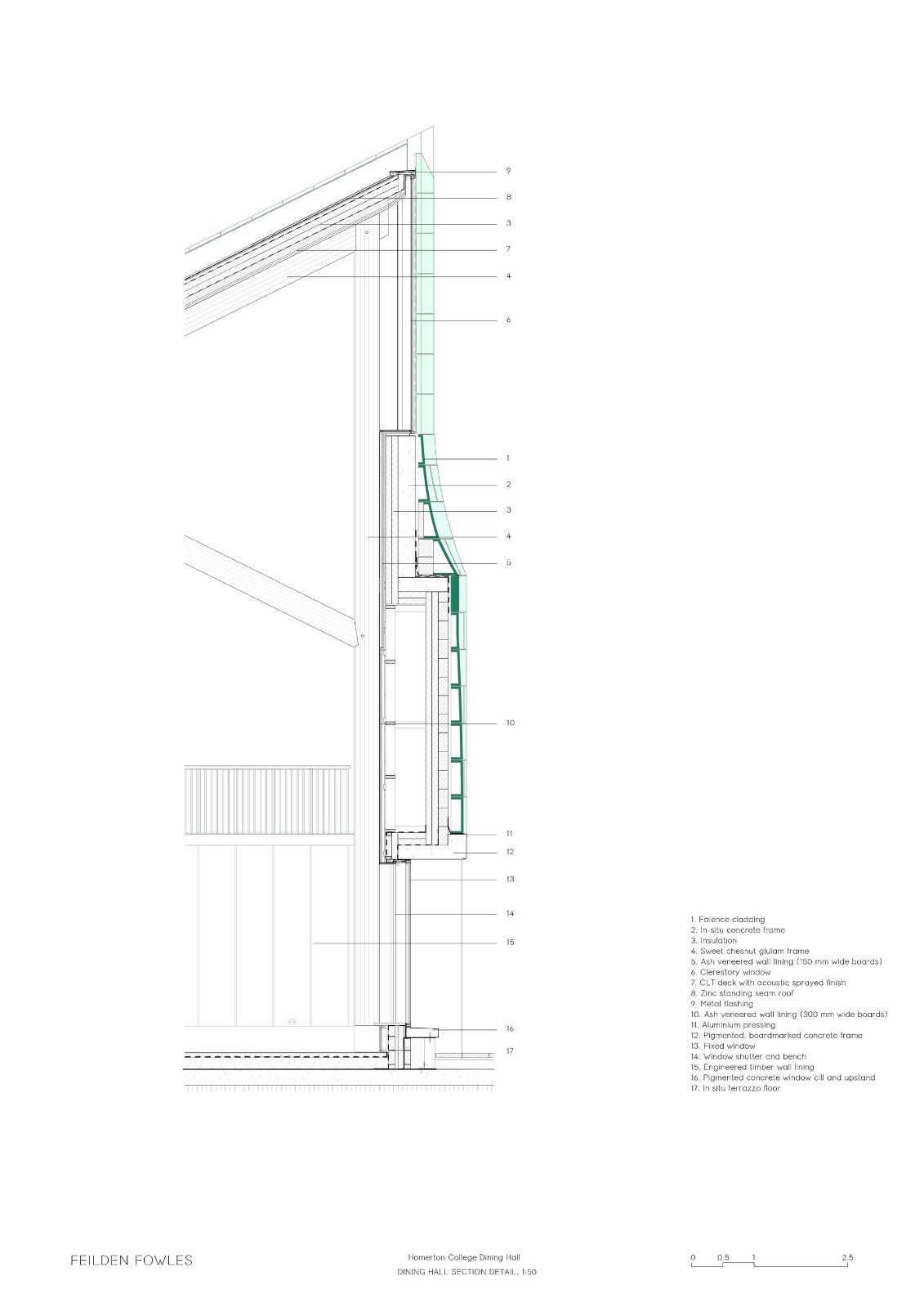 BIM建筑|复古绿釉,剑桥大学食堂 / Feilden Fowles BIM建筑|复古绿釉,剑桥大学食堂 / Feilden Fowles