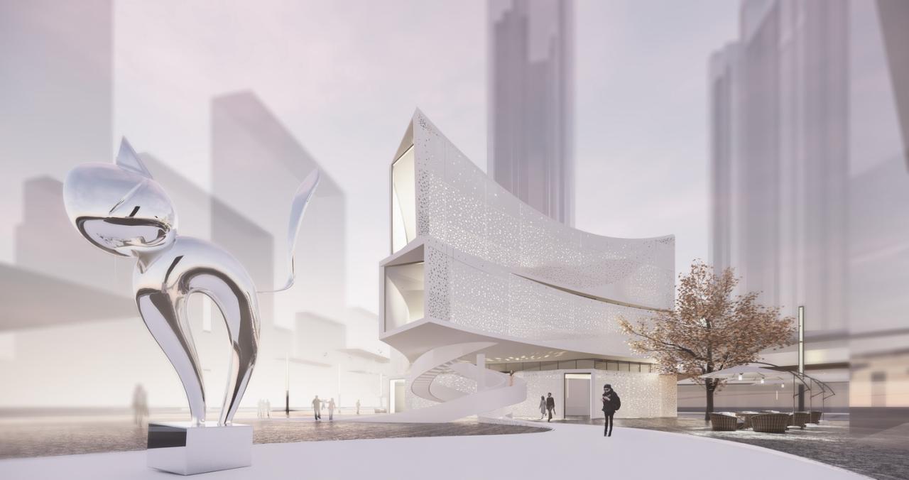 BIM建筑|以可感知温度充盈场所空间:徐州三盛·中城展示中心 / UA尤安设计 BIM建筑|以可感知温度充盈场所空间:徐州三盛·中城展示中心 / UA尤安设计