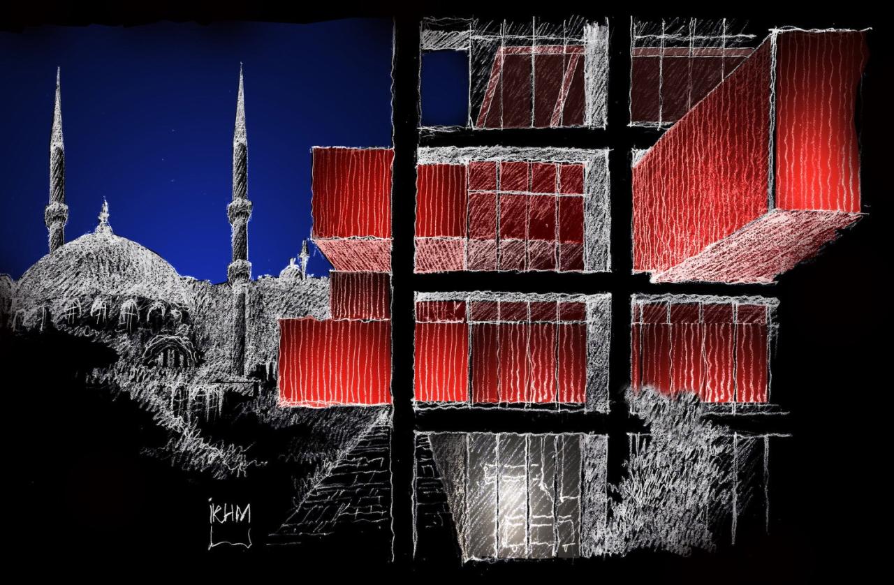 BIM建筑|冲出混凝土框架的盒子,伊斯坦布尔绘画与雕塑美术馆 / EAA - Emre Arolat Architecture BIM建筑|冲出混凝土框架的盒子,伊斯坦布尔绘画与雕塑美术馆 / EAA - Emre Arolat Architecture