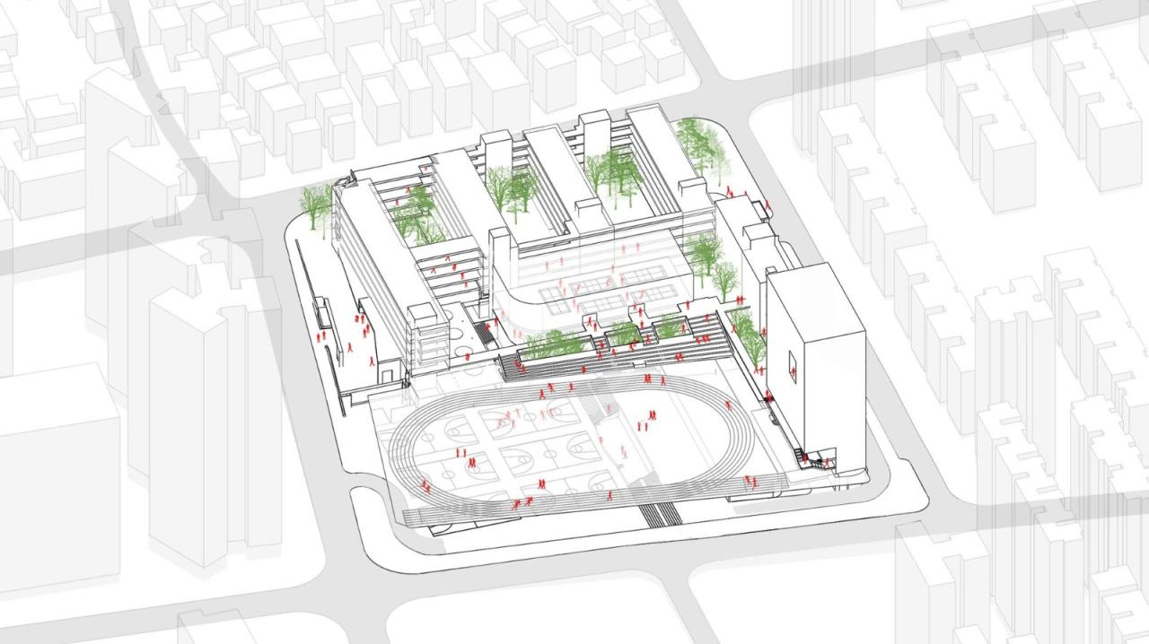 BIM建筑|链接与重塑:深圳南山麒麟中学改扩建工程 / 元本体工作室 BIM建筑|链接与重塑:深圳南山麒麟中学改扩建工程 / 元本体工作室