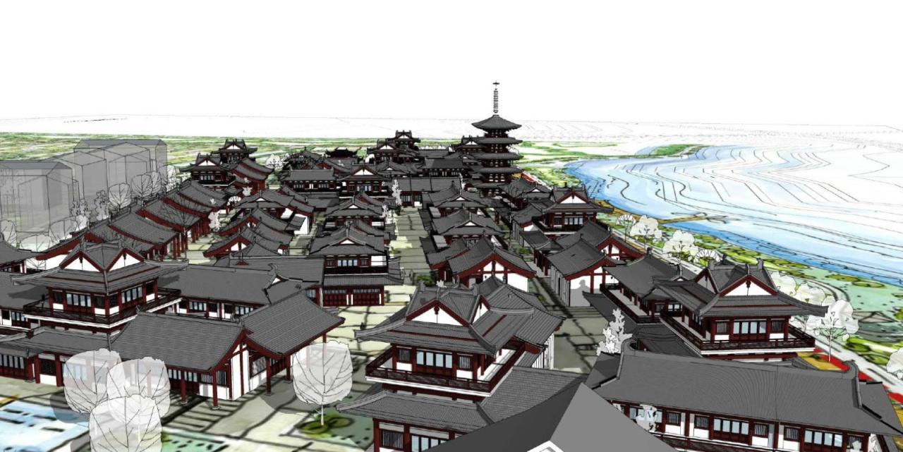 BIM建筑|现代视角下的新唐风演绎:长春世茂莲花山文旅小镇 / UA尤安设计 BIM建筑|现代视角下的新唐风演绎:长春世茂莲花山文旅小镇 / UA尤安设计