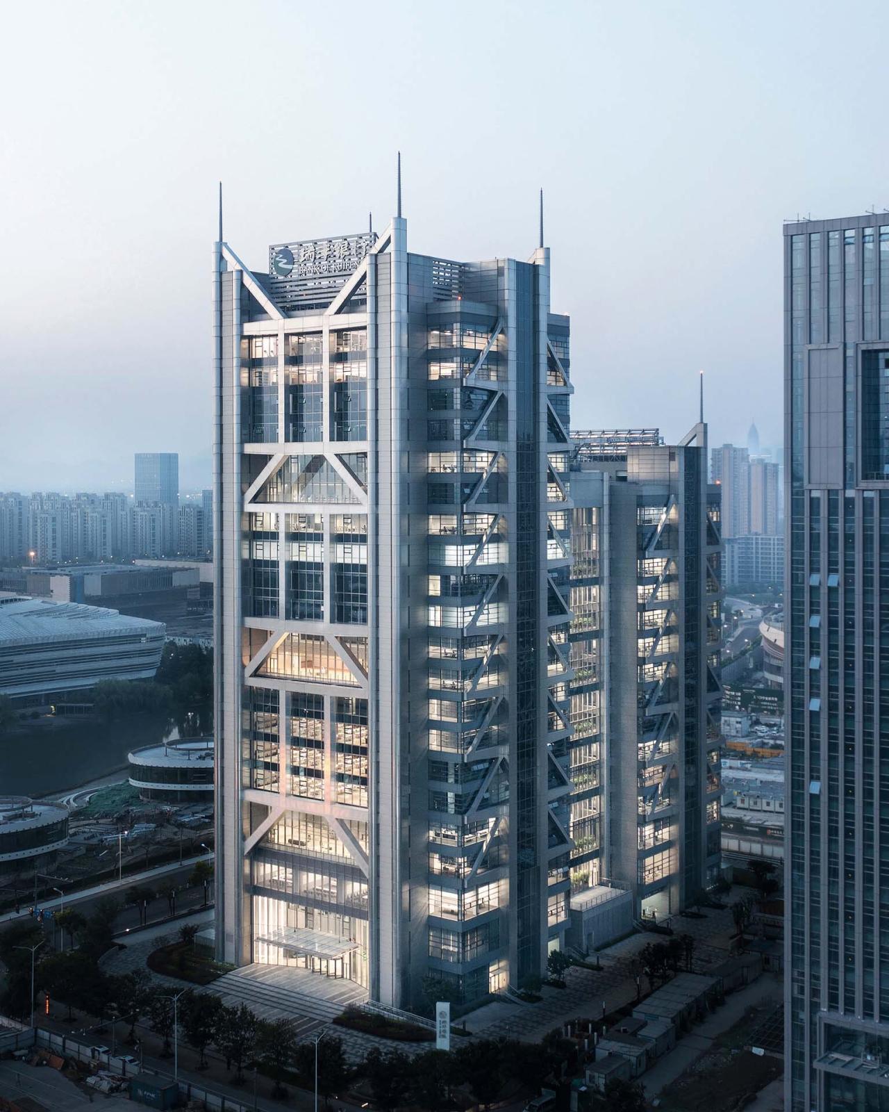BIM建筑|双擎大厦:瑞丰数字金融中心 / UUA建筑师事务所 BIM建筑|双擎大厦:瑞丰数字金融中心 / UUA建筑师事务所