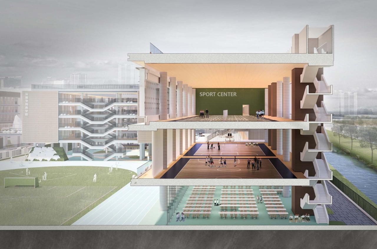 BIM建筑|深圳外国语学校宝安学校 / 华阳国际设计集团 BIM建筑|深圳外国语学校宝安学校 / 华阳国际设计集团