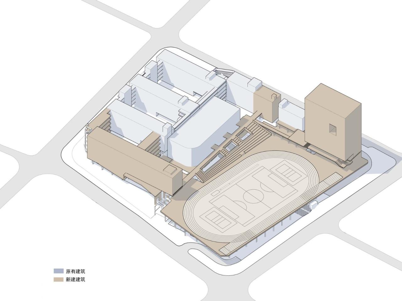 BIM建筑|链接与重塑:深圳南山麒麟中学改扩建工程 / 元本体工作室 BIM建筑|链接与重塑:深圳南山麒麟中学改扩建工程 / 元本体工作室