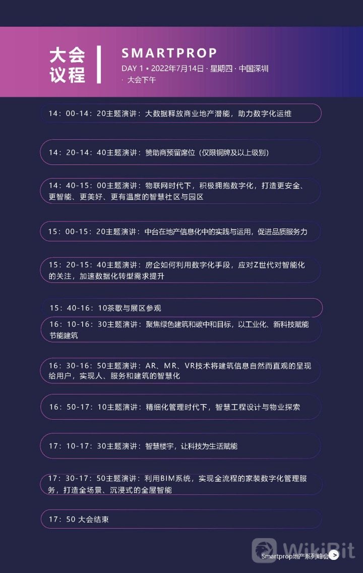 第四届SmartProp智慧地产品质力峰会将于7月14日 在深圳召开! 第四届SmartProp智慧地产品质力峰会将于7月14日 在深圳召开!