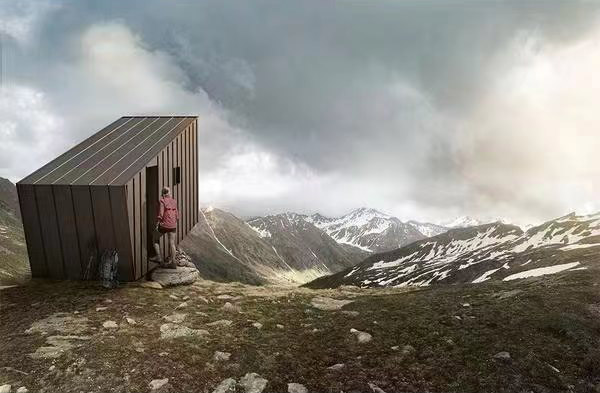 BIM建筑|BCW建筑工作室在阿尔卑斯山设计旅行者小屋 BIM建筑|BCW建筑工作室在阿尔卑斯山设计旅行者小屋
