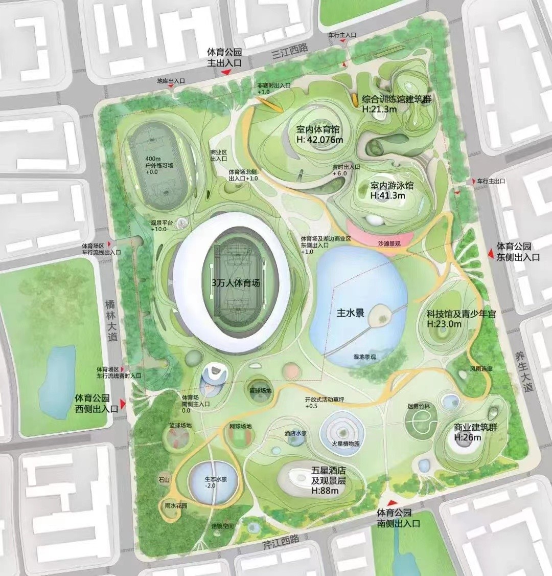 BIM建筑|全球最大覆土建筑群设计:“消失的体育场”/ MAD马岩松 BIM建筑|全球最大覆土建筑群设计:“消失的体育场”/ MAD马岩松