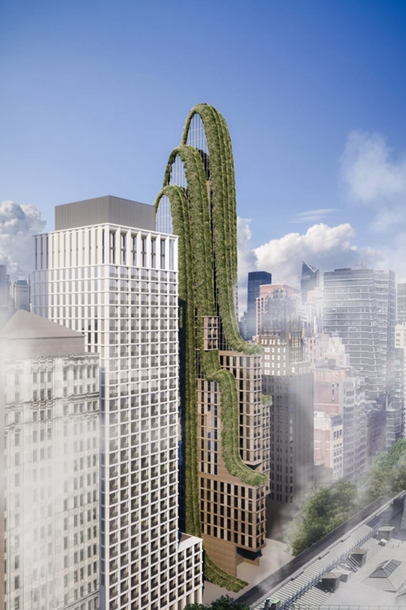 BIM建筑|弗拉尔工作室构想覆盖花朵的曼哈顿塔楼 BIM建筑|弗拉尔工作室构想覆盖花朵的曼哈顿塔楼