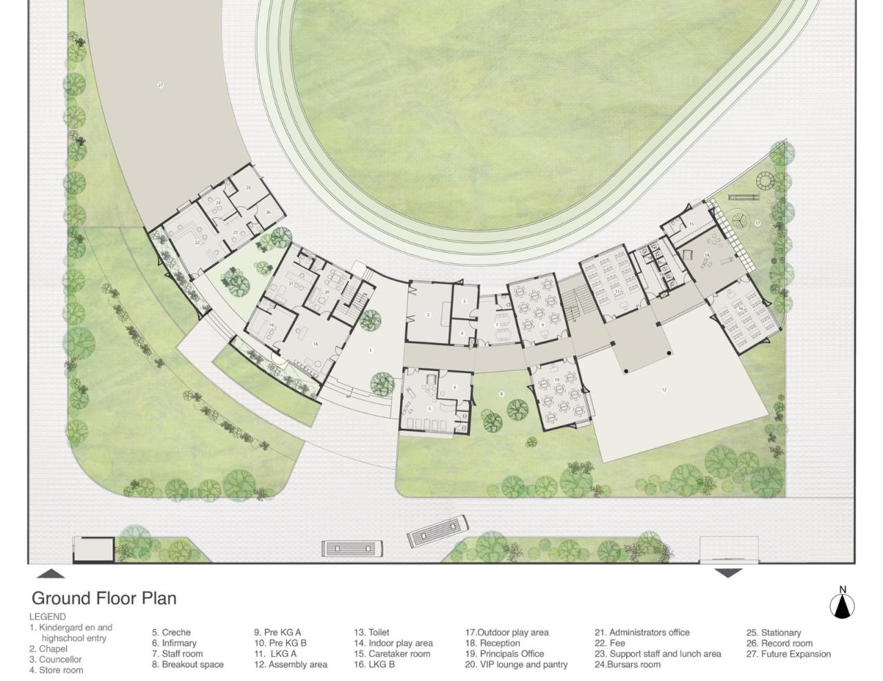 BIM建筑|立起围墙的校园 / Kamat & Rozario Architecture BIM建筑|立起围墙的校园 / Kamat & Rozario Architecture
