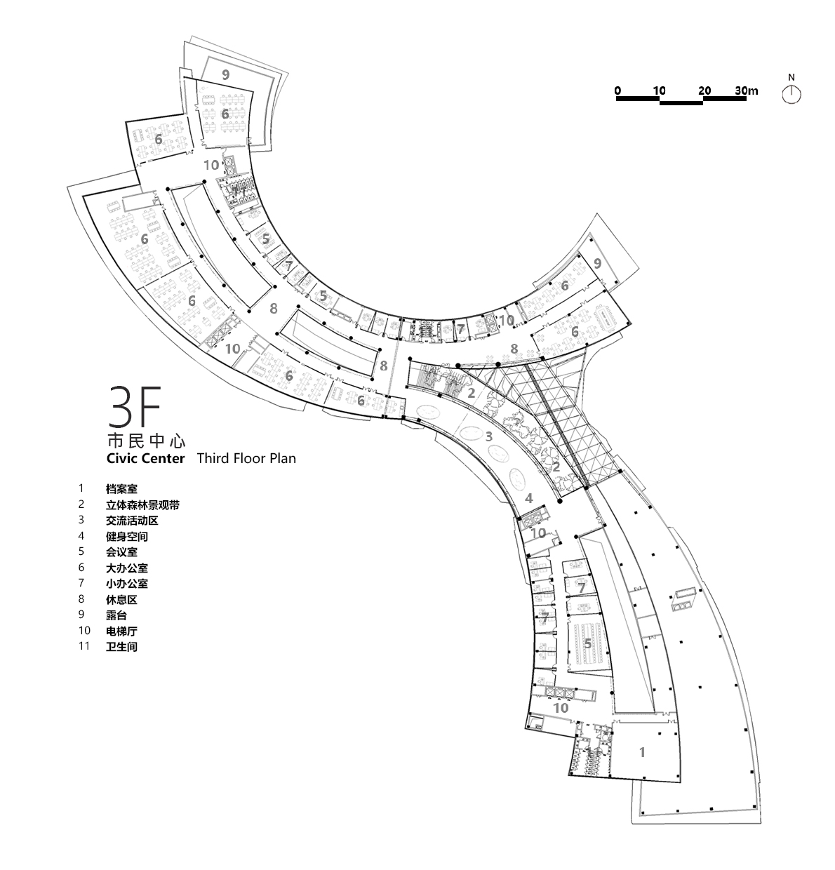 BIM建筑|建筑融于自然:眉山东部新城三中心一基地 / 大陆建筑设计 BIM建筑|建筑融于自然:眉山东部新城三中心一基地 / 大陆建筑设计