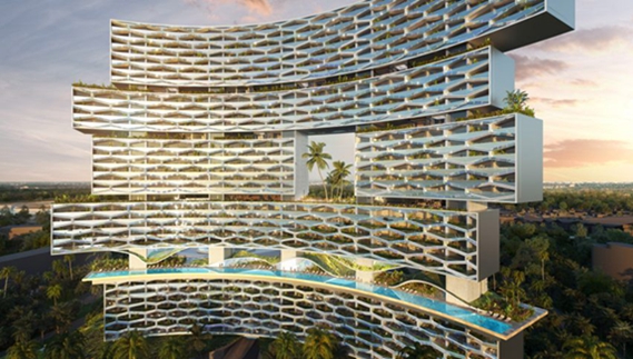 BIM建筑|奥雷·舍人在三亚设计带空中花园的地平线酒店 BIM建筑|奥雷·舍人在三亚设计带空中花园的地平线酒店