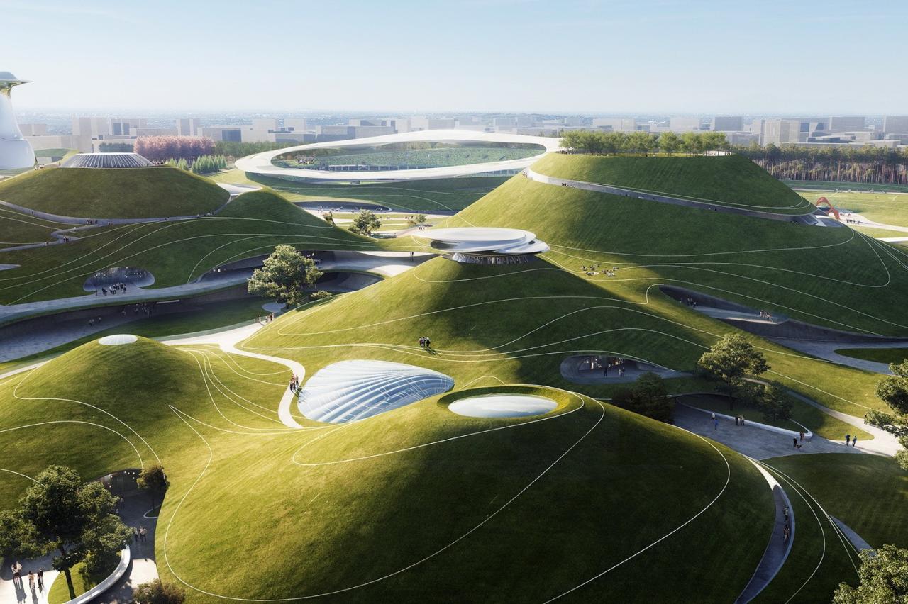 BIM建筑|全球最大覆土建筑群设计:“消失的体育场”/ MAD马岩松 BIM建筑|全球最大覆土建筑群设计:“消失的体育场”/ MAD马岩松