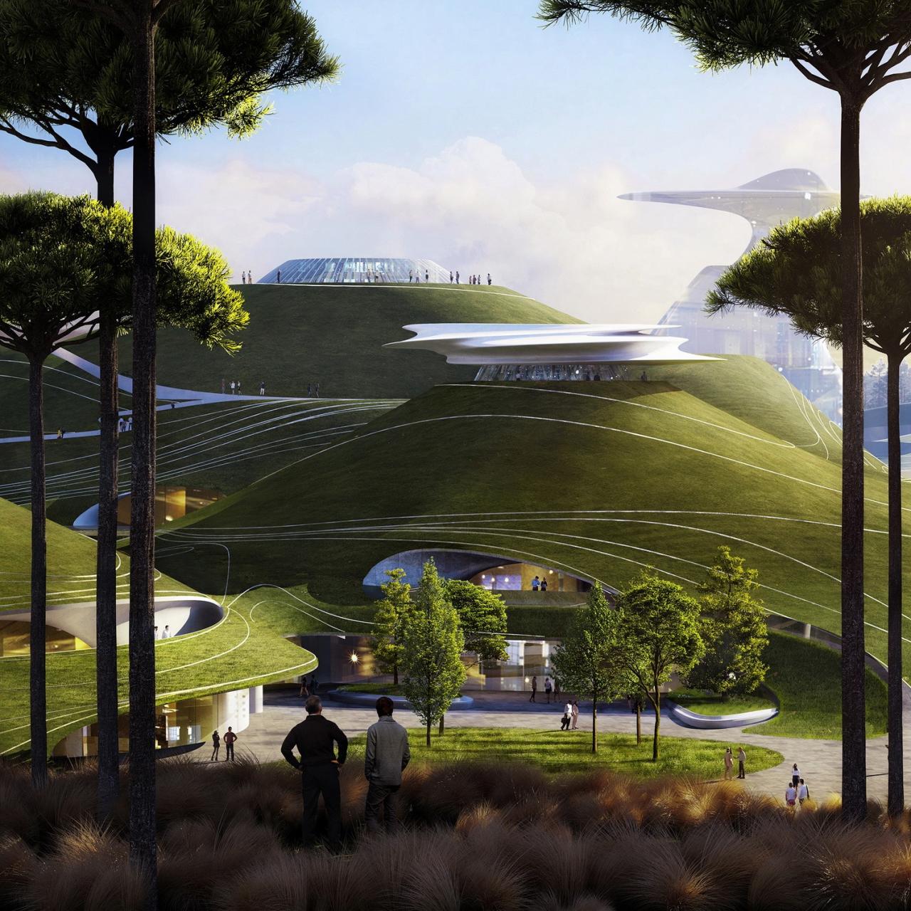 BIM建筑|全球最大覆土建筑群设计:“消失的体育场”/ MAD马岩松 BIM建筑|全球最大覆土建筑群设计:“消失的体育场”/ MAD马岩松