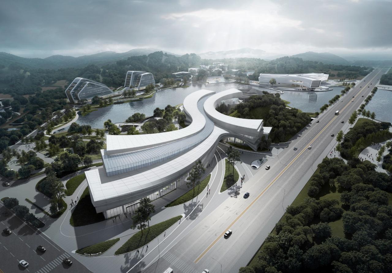 BIM建筑|建筑融于自然:眉山东部新城三中心一基地 / 大陆建筑设计 BIM建筑|建筑融于自然:眉山东部新城三中心一基地 / 大陆建筑设计