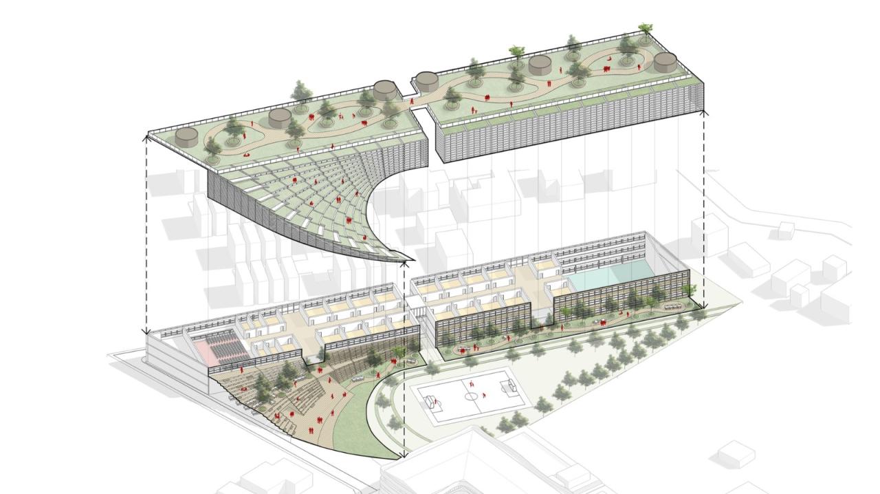 BIM建筑|扇形展开,泰国吞武里校园 SISB / Plan Architect BIM建筑|扇形展开,泰国吞武里校园 SISB / Plan Architect