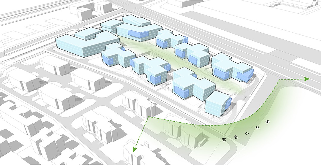 BIM建筑|南京紫金山麓首个AI人工智能产业载体 / 三益中国 BIM建筑|南京紫金山麓首个AI人工智能产业载体 / 三益中国