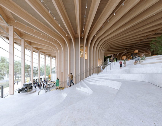 BIM建筑|亨宁·拉森为沃尔沃体验中心设计树状木材建筑 BIM建筑|亨宁·拉森为沃尔沃体验中心设计树状木材建筑