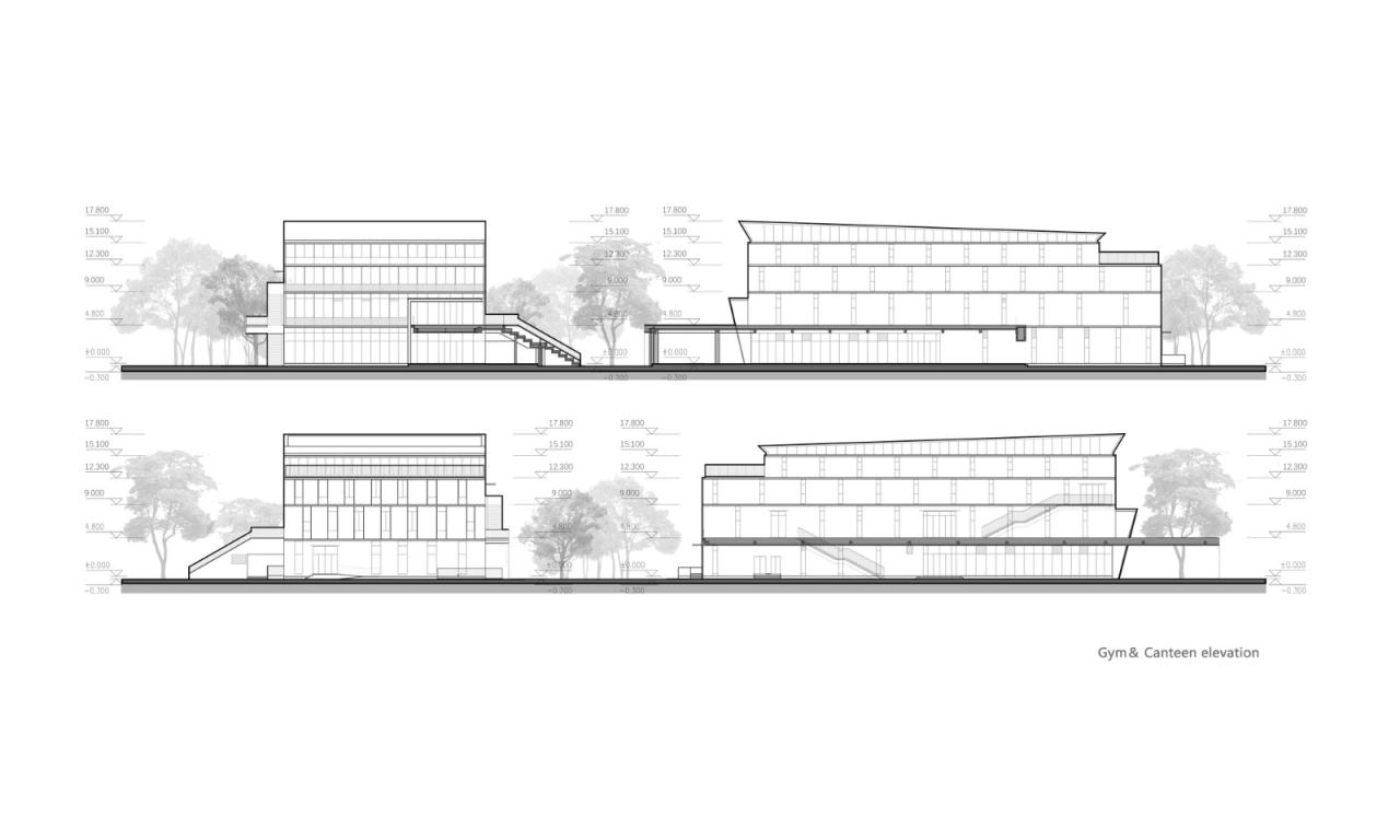 BIM建筑|郑州航空港第八安置区配套中学暨郑州第130中学 / 上海联创设计集团 BIM建筑|郑州航空港第八安置区配套中学暨郑州第130中学 / 上海联创设计集团