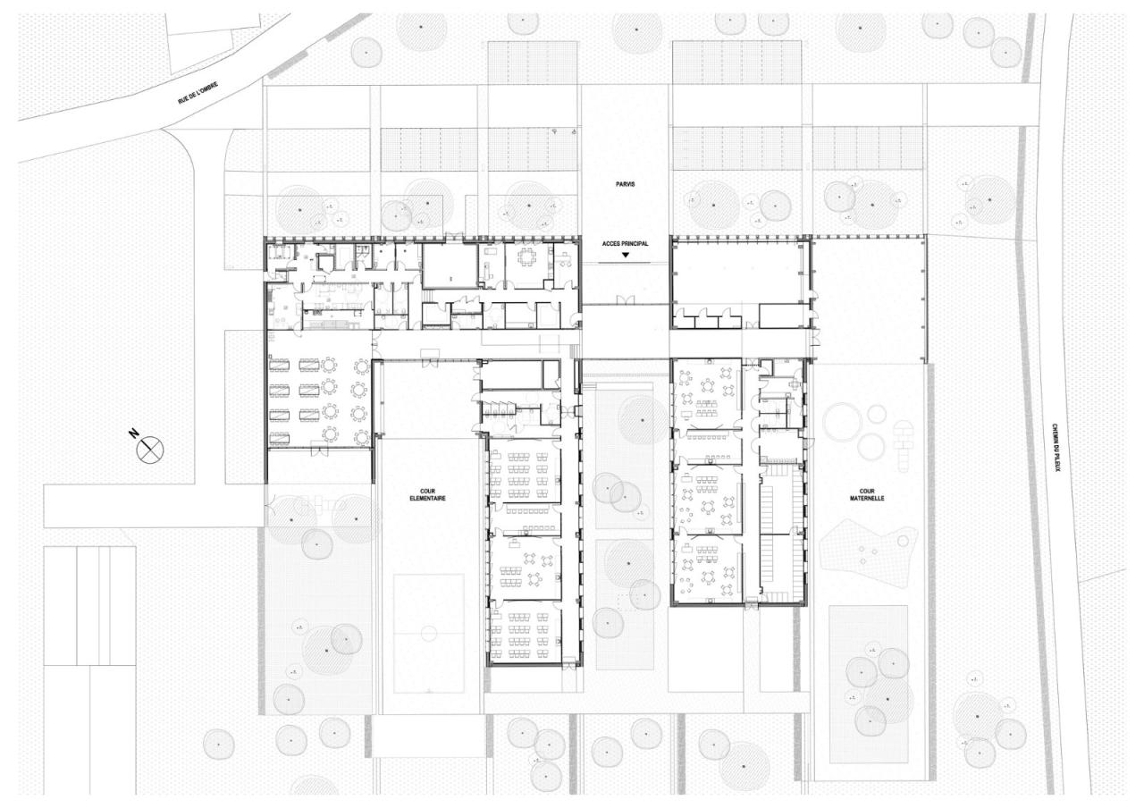 BIM建筑|Les Coteaux Fleuris 学校 / HEMAA Architectes + Hesters Oyon BIM建筑|Les Coteaux Fleuris 学校 / HEMAA Architectes + Hesters Oyon