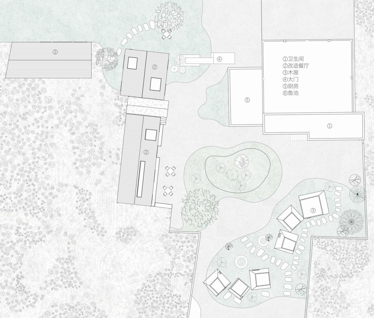 BIM建筑|乡亲们的院子餐厅 / 有点设计 BIM建筑|乡亲们的院子餐厅 / 有点设计