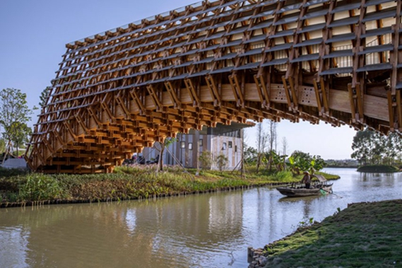 BIM建筑|罗工作室在中国水乡完成复杂的木桥 BIM建筑|罗工作室在中国水乡完成复杂的木桥