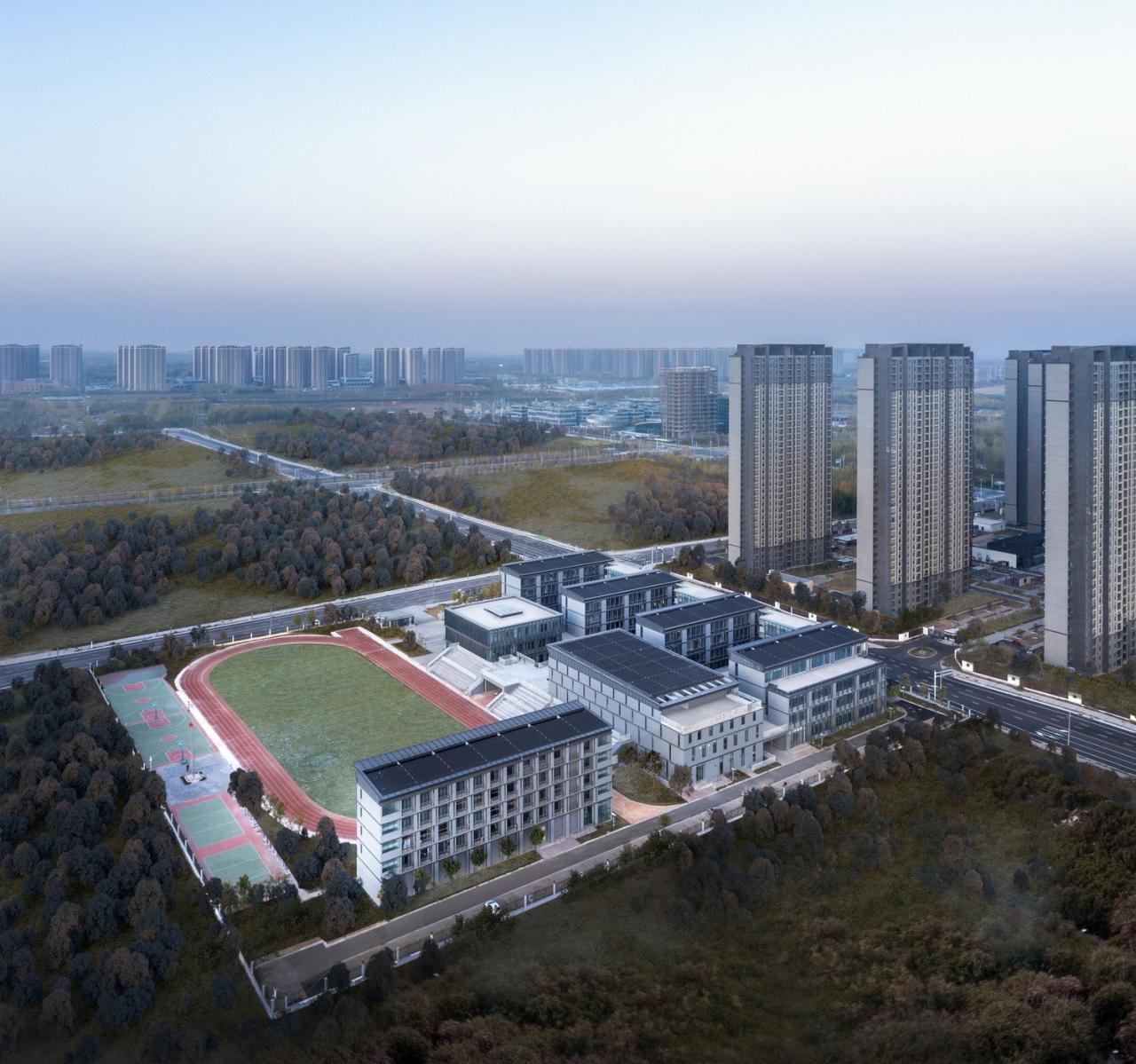 BIM建筑|郑州航空港第八安置区配套中学暨郑州第130中学 / 上海联创设计集团 BIM建筑|郑州航空港第八安置区配套中学暨郑州第130中学 / 上海联创设计集团