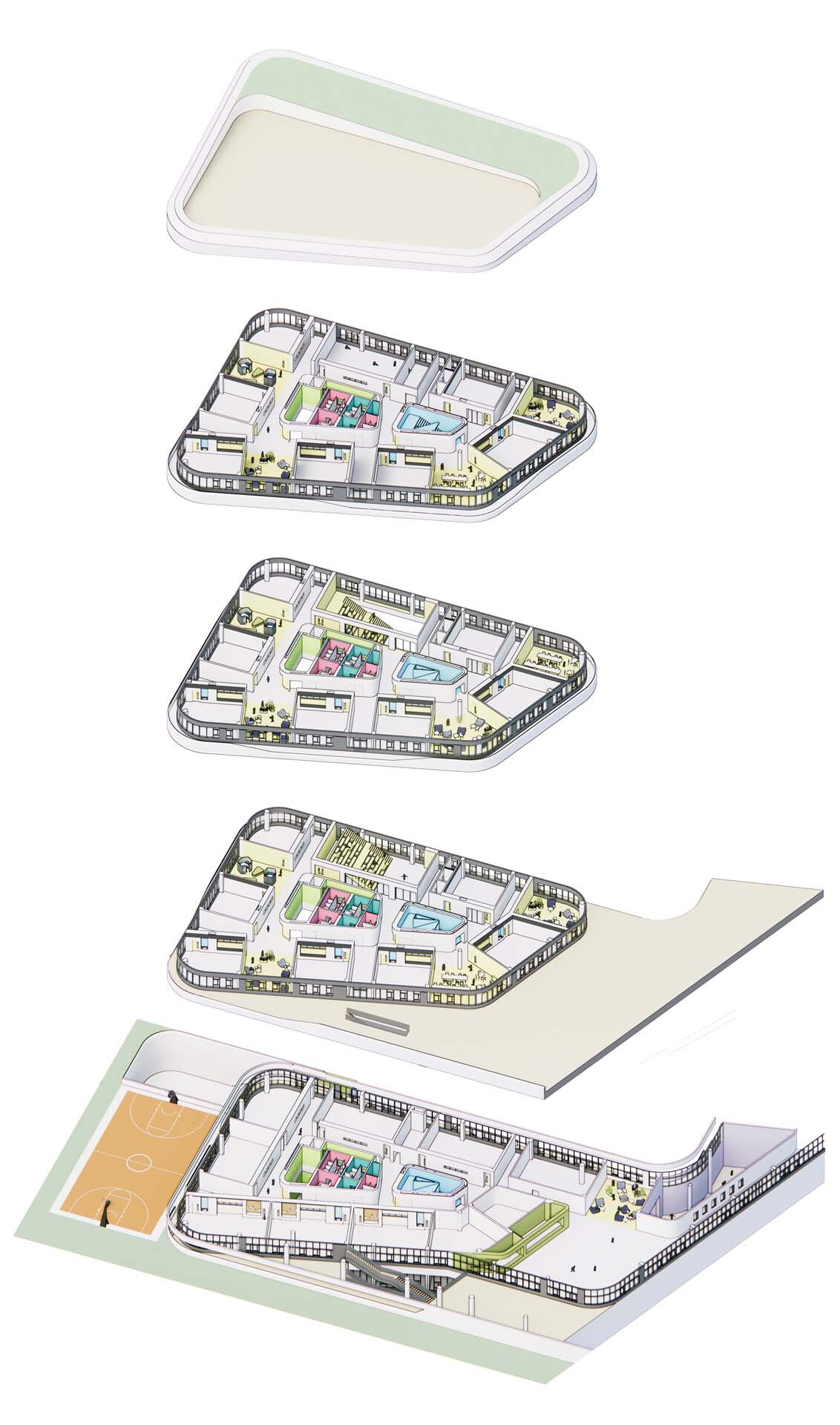 BIM建筑|清华大学附属中学广华学校 / 北京市建筑设计研究院 BIM建筑|清华大学附属中学广华学校 / 北京市建筑设计研究院