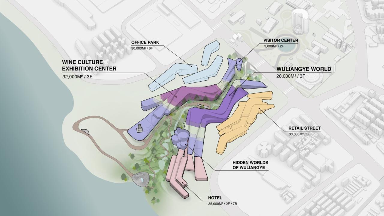 BIM建筑|延伸至岷江的‘峡谷建筑’,五粮·东方酒谷方案公布 / 奥雷·舍人 BIM建筑|延伸至岷江的‘峡谷建筑’,五粮·东方酒谷方案公布 / 奥雷·舍人