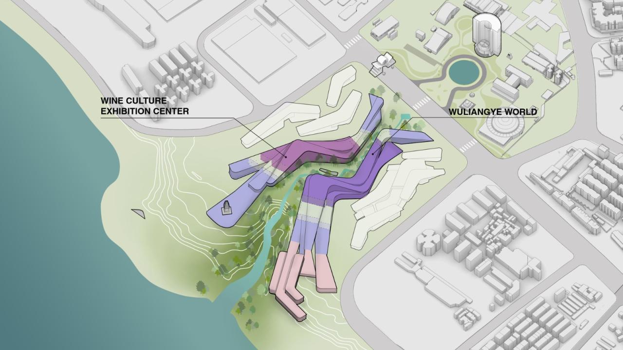 BIM建筑|延伸至岷江的‘峡谷建筑’,五粮·东方酒谷方案公布 / 奥雷·舍人 BIM建筑|延伸至岷江的‘峡谷建筑’,五粮·东方酒谷方案公布 / 奥雷·舍人