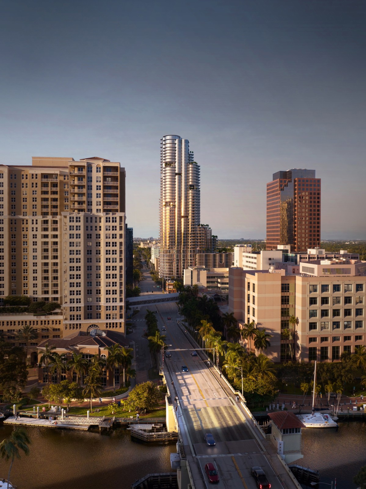 BIM建筑|堆叠圆柱,南佛罗里达综合塔楼方案 / ODA BIM建筑|堆叠圆柱,南佛罗里达综合塔楼方案 / ODA