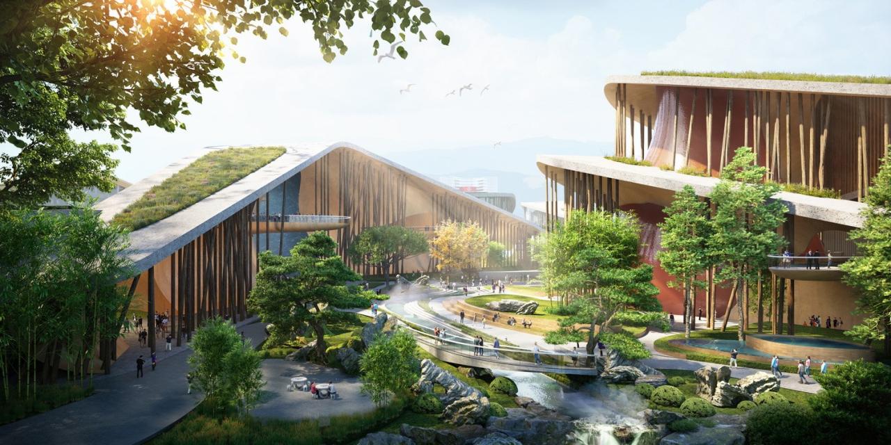 BIM建筑|延伸至岷江的‘峡谷建筑’,五粮·东方酒谷方案公布 / 奥雷·舍人 BIM建筑|延伸至岷江的‘峡谷建筑’,五粮·东方酒谷方案公布 / 奥雷·舍人