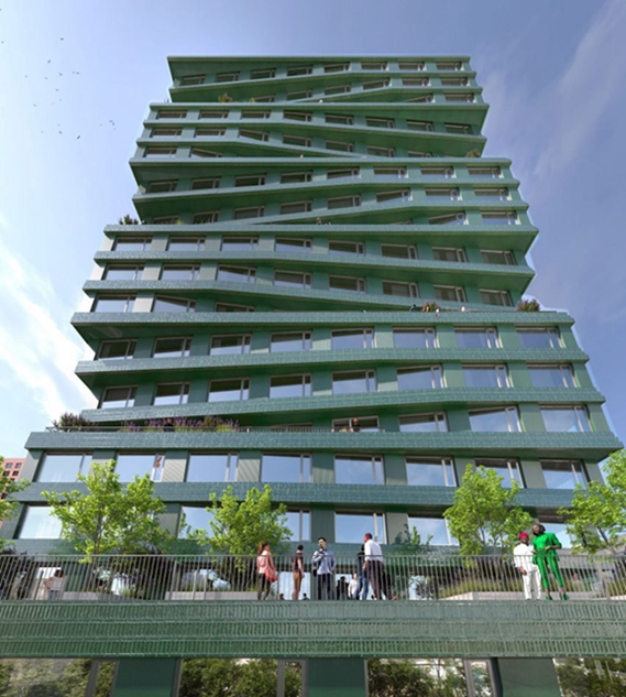 BIM建筑|甘工作室的釉面陶瓷摩天大楼开工 BIM建筑|甘工作室的釉面陶瓷摩天大楼开工