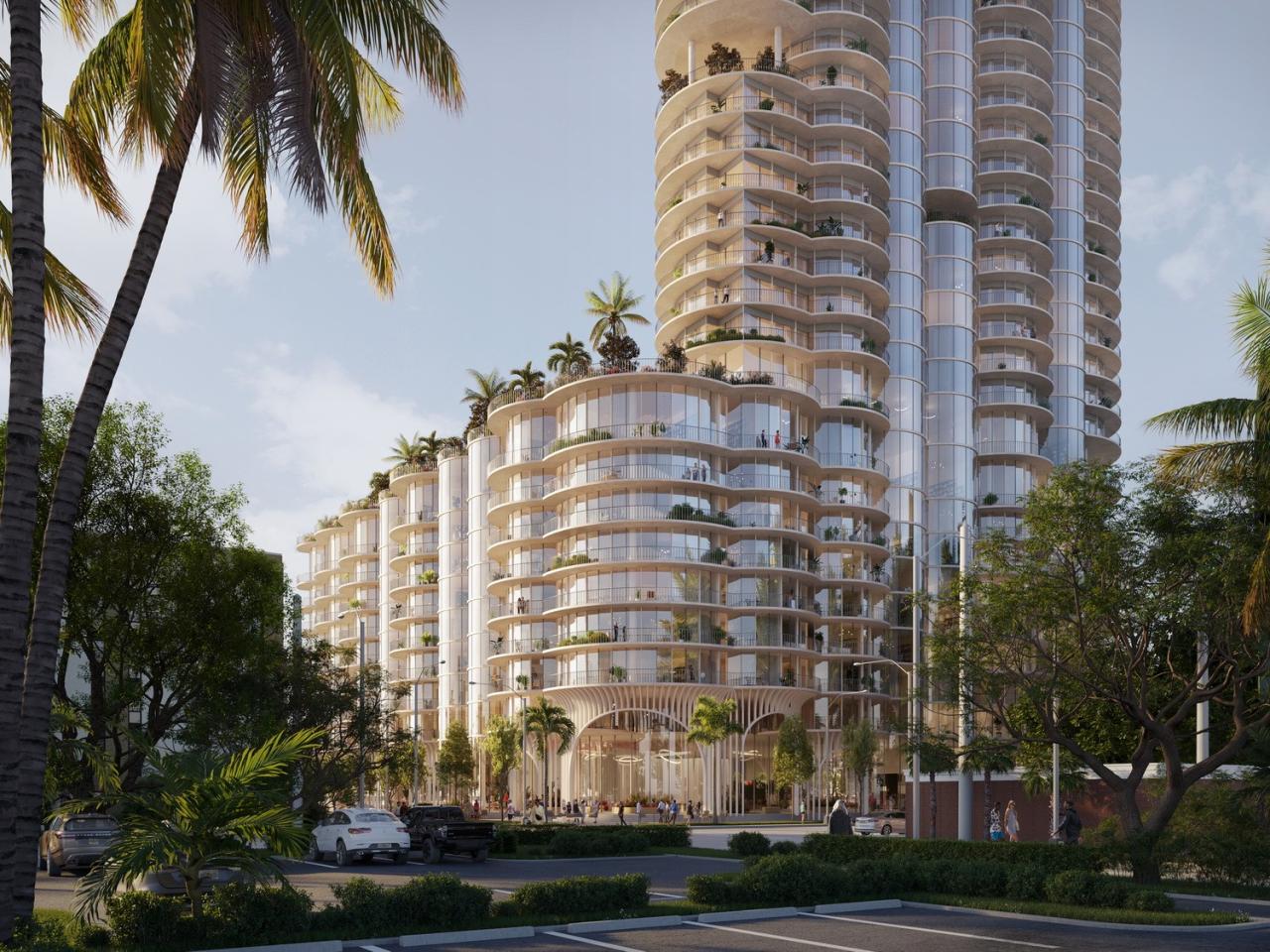 BIM建筑|堆叠圆柱,南佛罗里达综合塔楼方案 / ODA BIM建筑|堆叠圆柱,南佛罗里达综合塔楼方案 / ODA