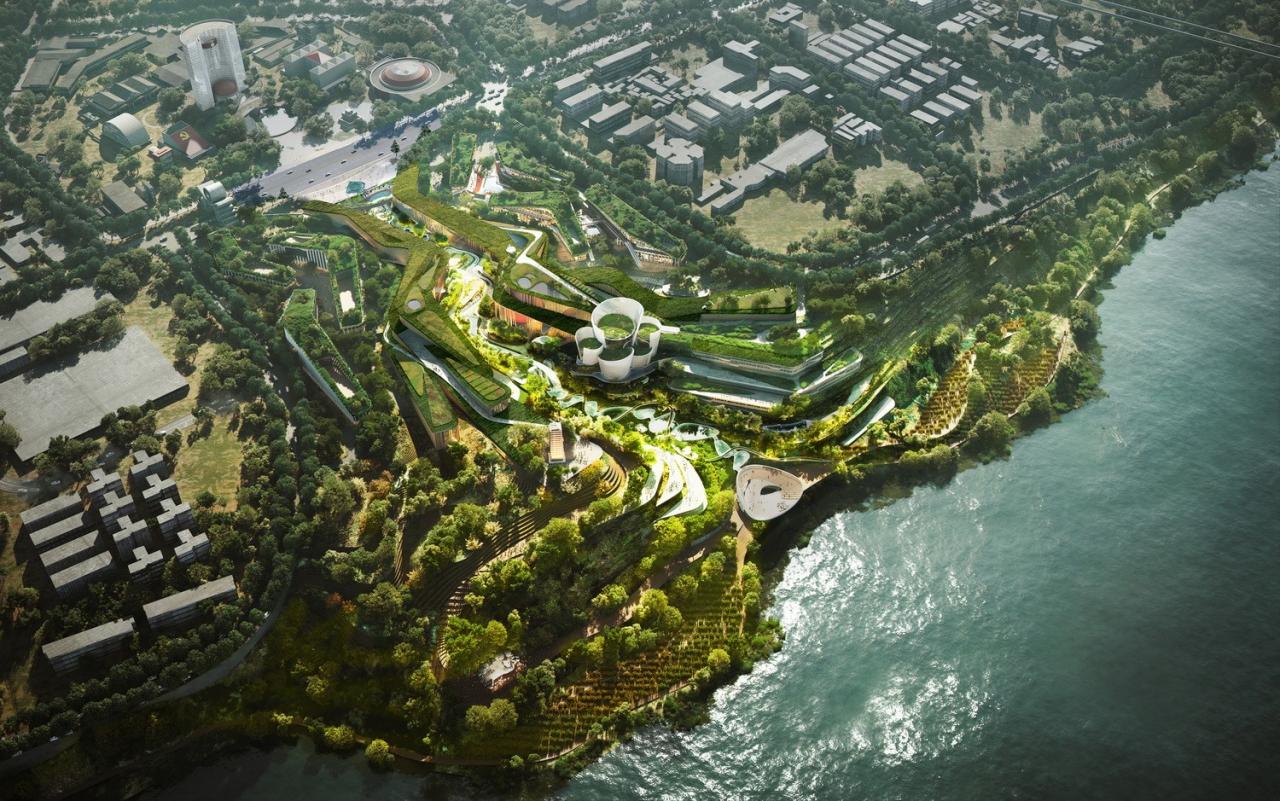 BIM建筑|延伸至岷江的‘峡谷建筑’,五粮·东方酒谷方案公布 / 奥雷·舍人 BIM建筑|延伸至岷江的‘峡谷建筑’,五粮·东方酒谷方案公布 / 奥雷·舍人