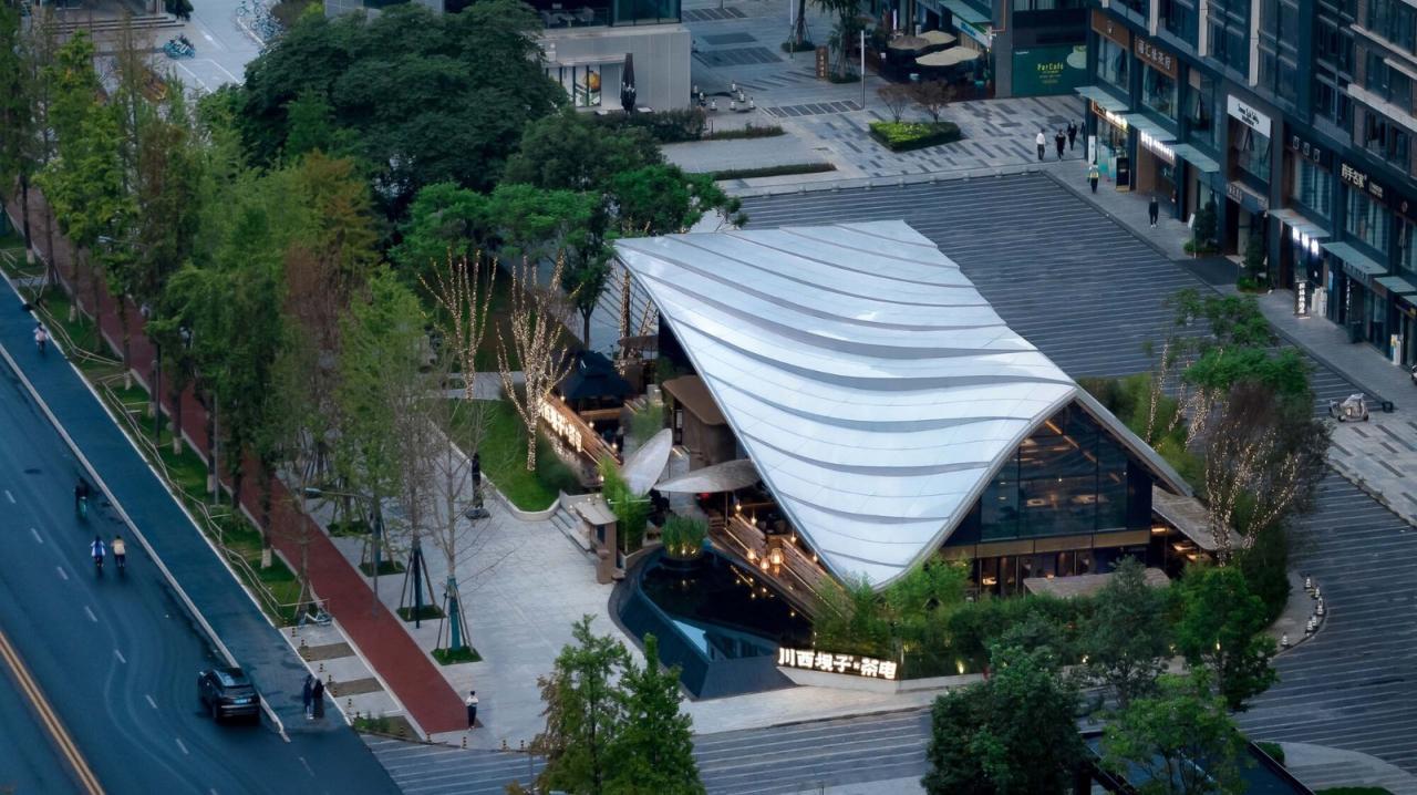 BIM建筑|交子大道木屋顶餐厅 / 致野建筑 BIM建筑|交子大道木屋顶餐厅 / 致野建筑