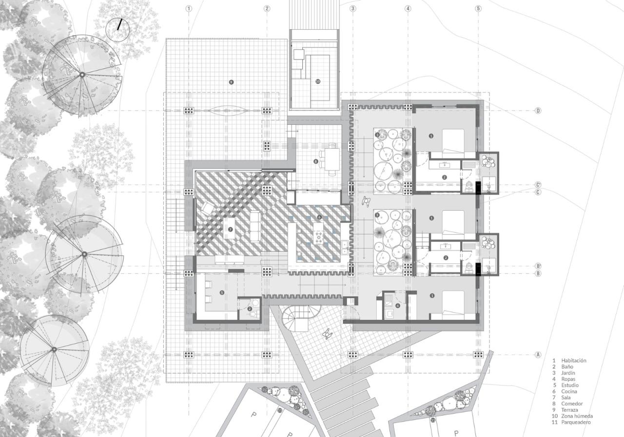 BIM建筑|竹林‘环绕’,Milguaduas 住宅 / ritmo arquitectos BIM建筑|竹林‘环绕’,Milguaduas 住宅 / ritmo arquitectos